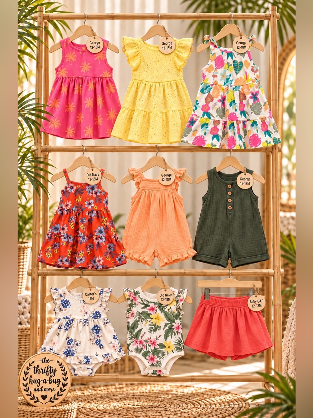 Baby Girls vacation Bundle 12–18M George Old Navy GAP Carter’s 9 Pieces
